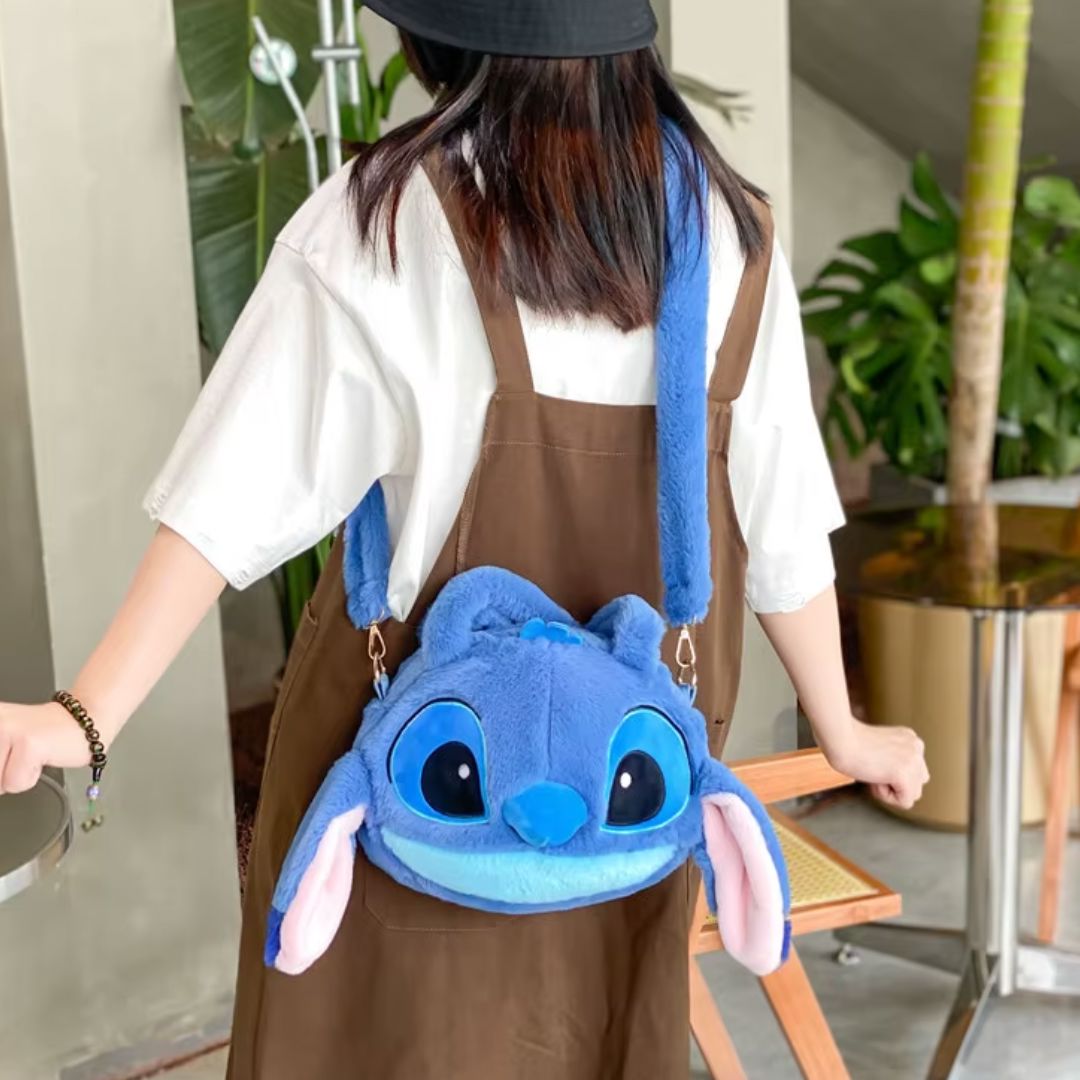 Bolsa Tiracolo em Pelúcia Stitch Kids 