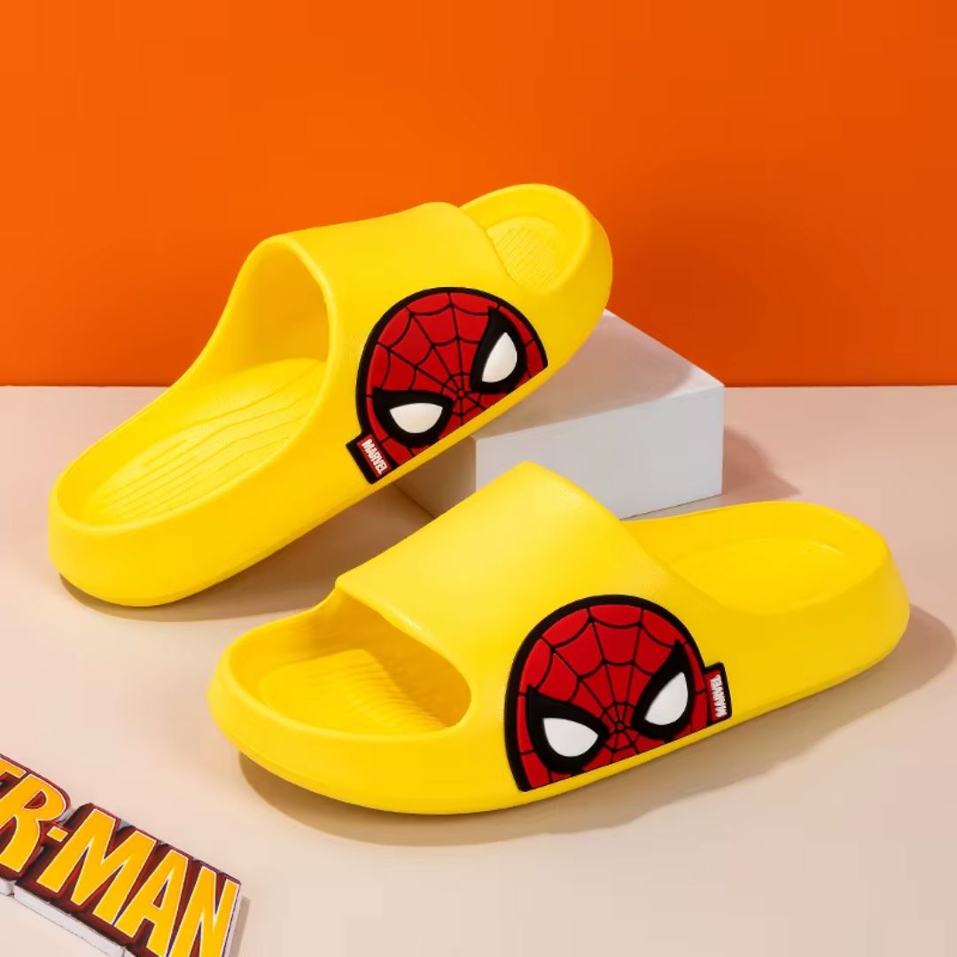 Chinelo Slide Homem-Aranha - Leve e Antiderrapante Conceito Kids Amarelo 25 (17cm) 