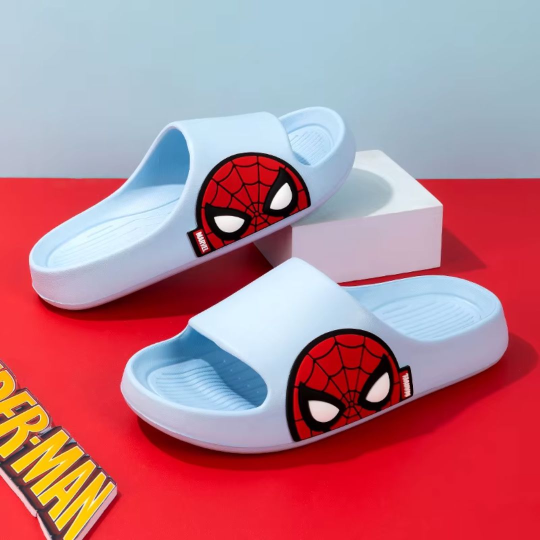 Chinelo Slide Homem-Aranha - Leve e Antiderrapante Conceito Kids Azul Claro 25 (17cm) 