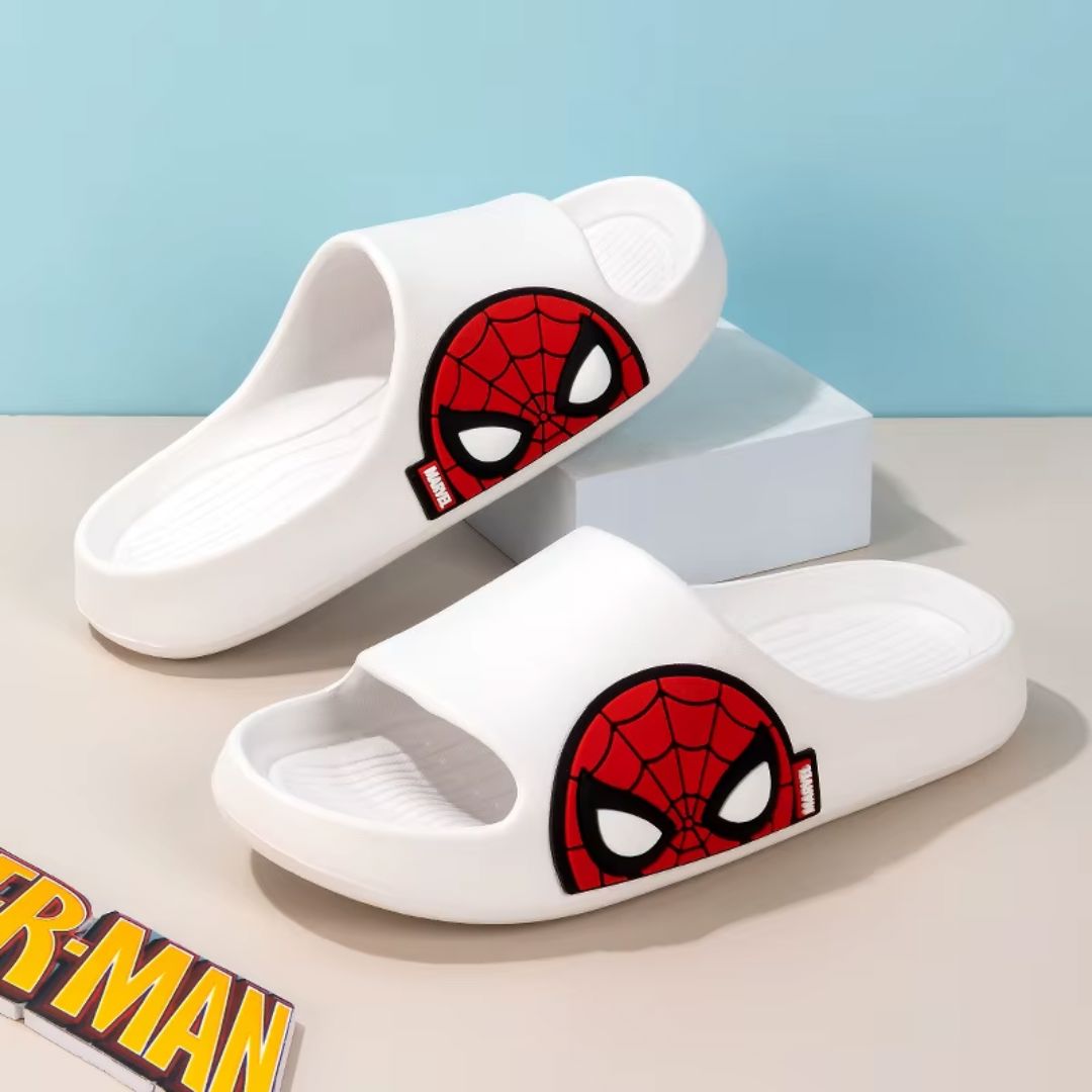 Chinelo Slide Homem-Aranha - Leve e Antiderrapante Conceito Kids Branco 25 (17cm) 