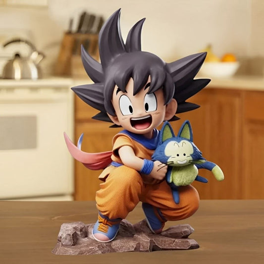 Escultura Criativa Son Goku e Puar Resina - 0017 Kids 