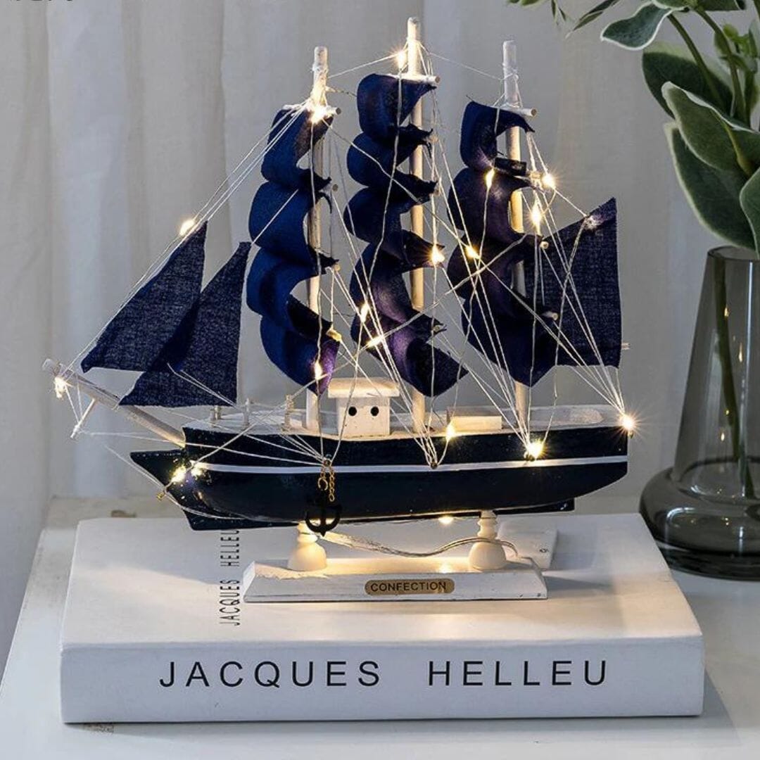 Escultura Criativa Veleiro Decorativo - 0015 Conceito Marinho 