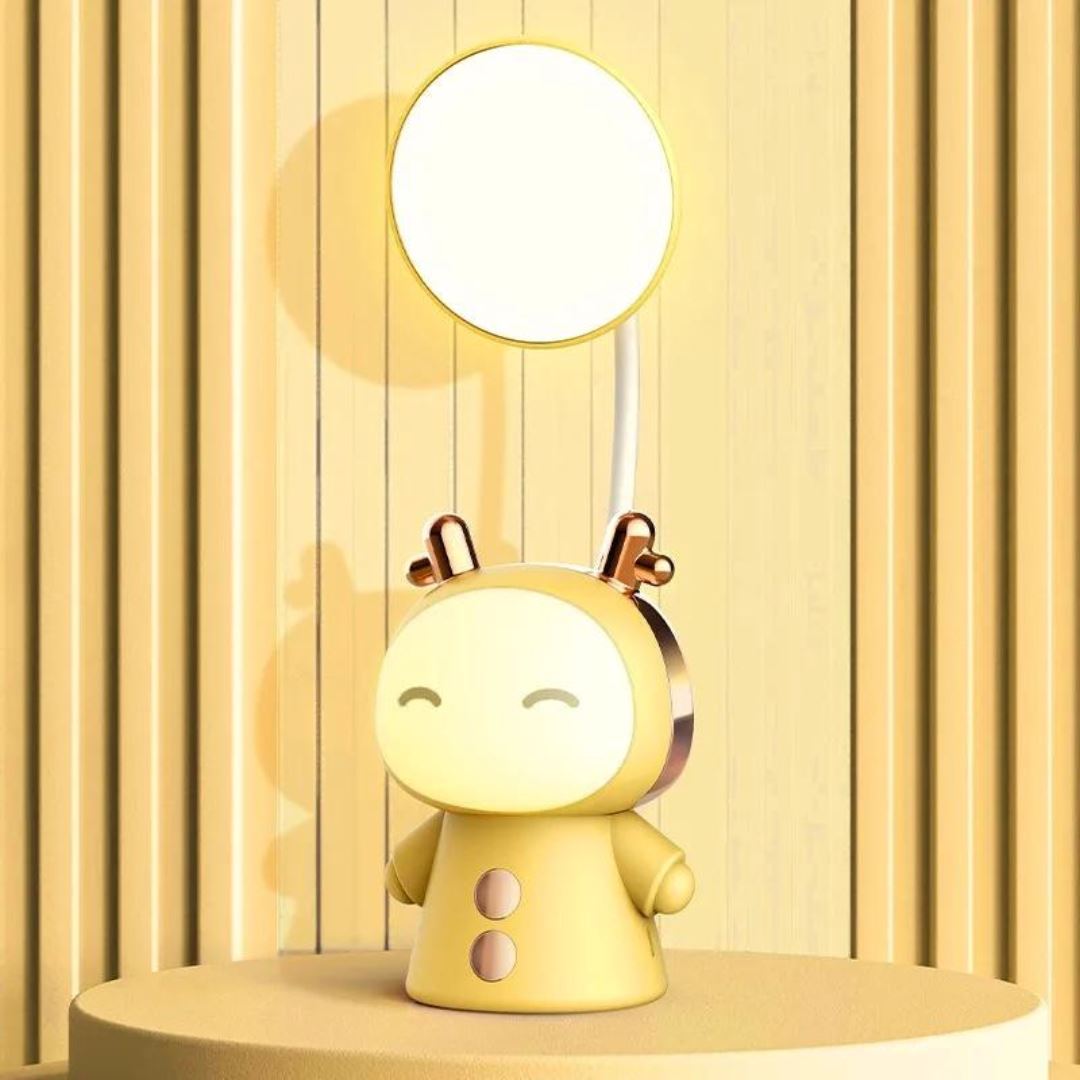 Luminária Abajur de Mesa Bichinhos Abajur - 0001 Conceito Kids Amarela 