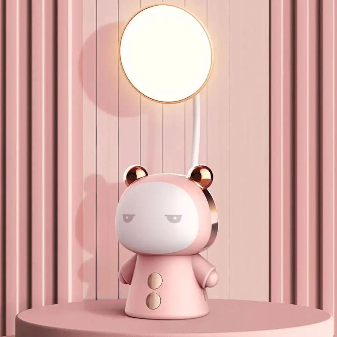 Luminária Abajur de Mesa Bichinhos Abajur - 0001 Conceito Kids Rosa 