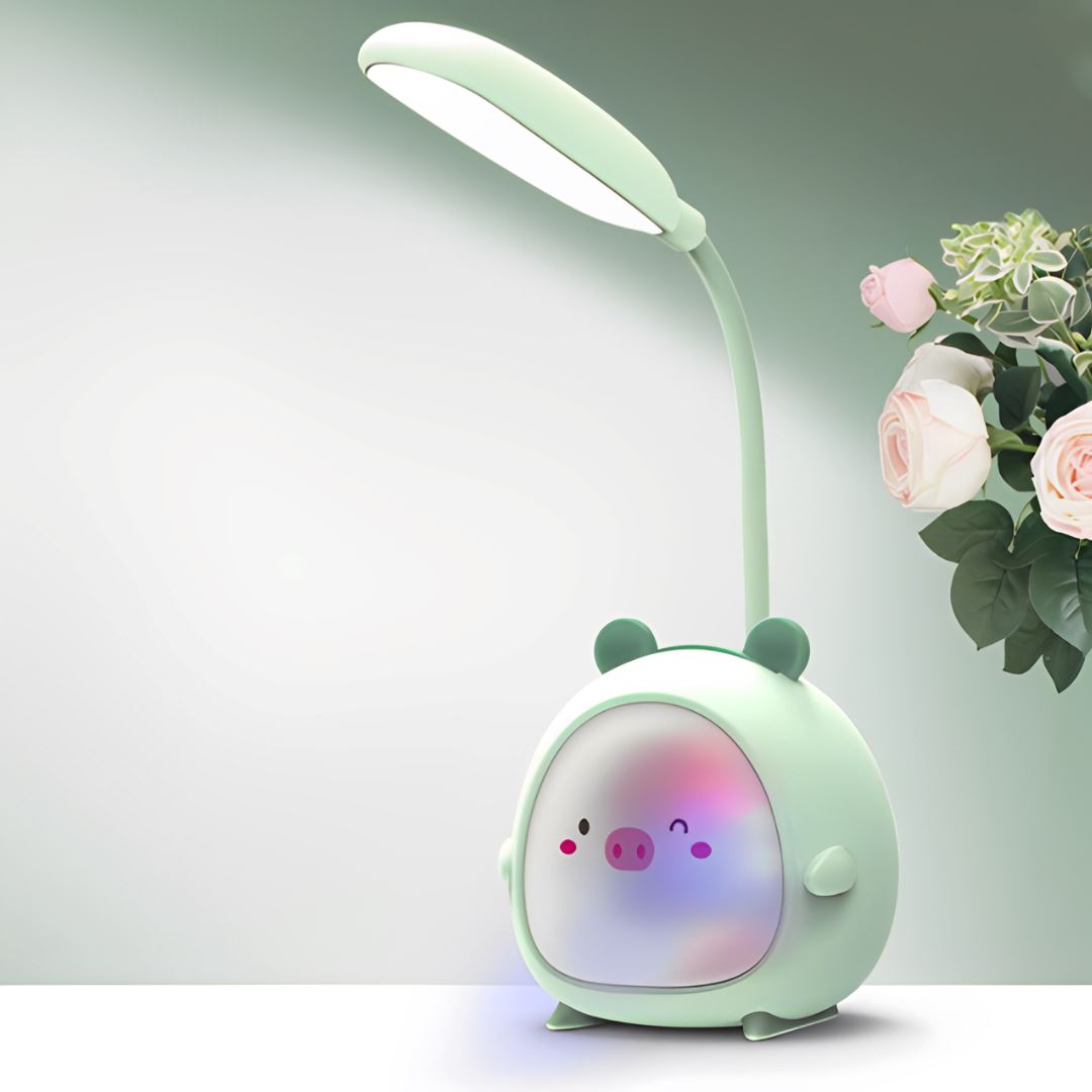 Luminária Abajur de Mesa Porquinho Conceito Kids 