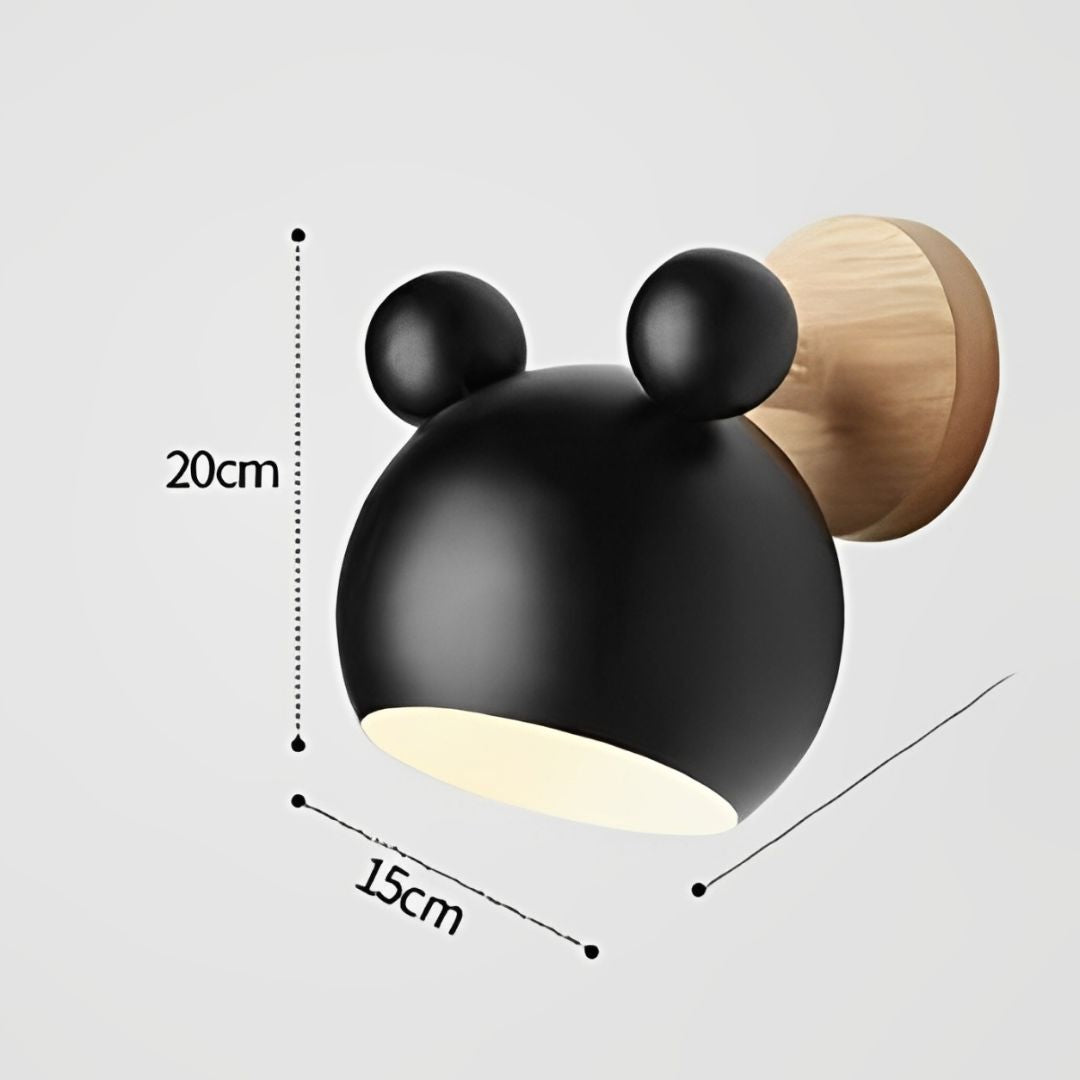 Luminária Arandela de Parede AerMouse Colors Ajuste 180º Conceito Kids 