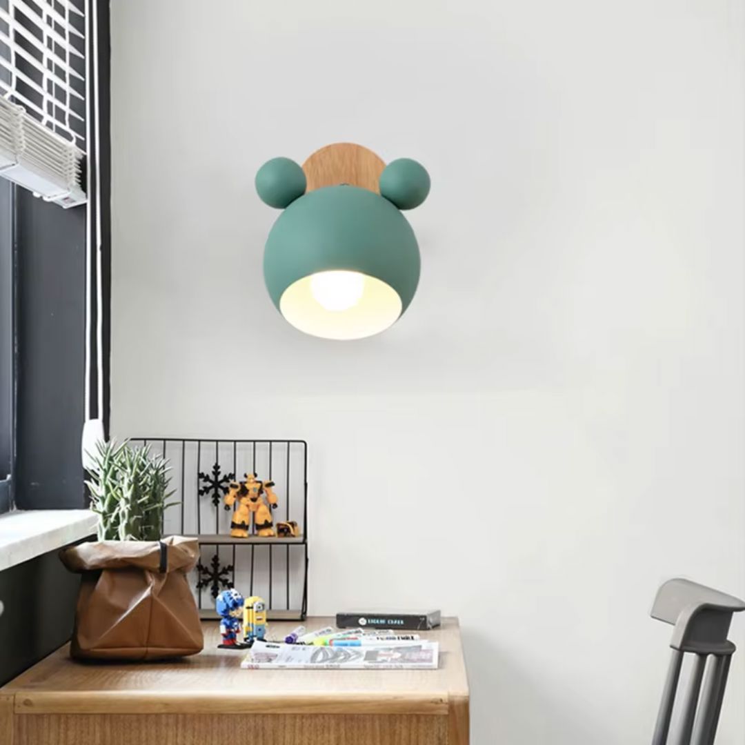 Luminária Arandela de Parede AerMouse Colors Ajuste 180º Conceito Kids 
