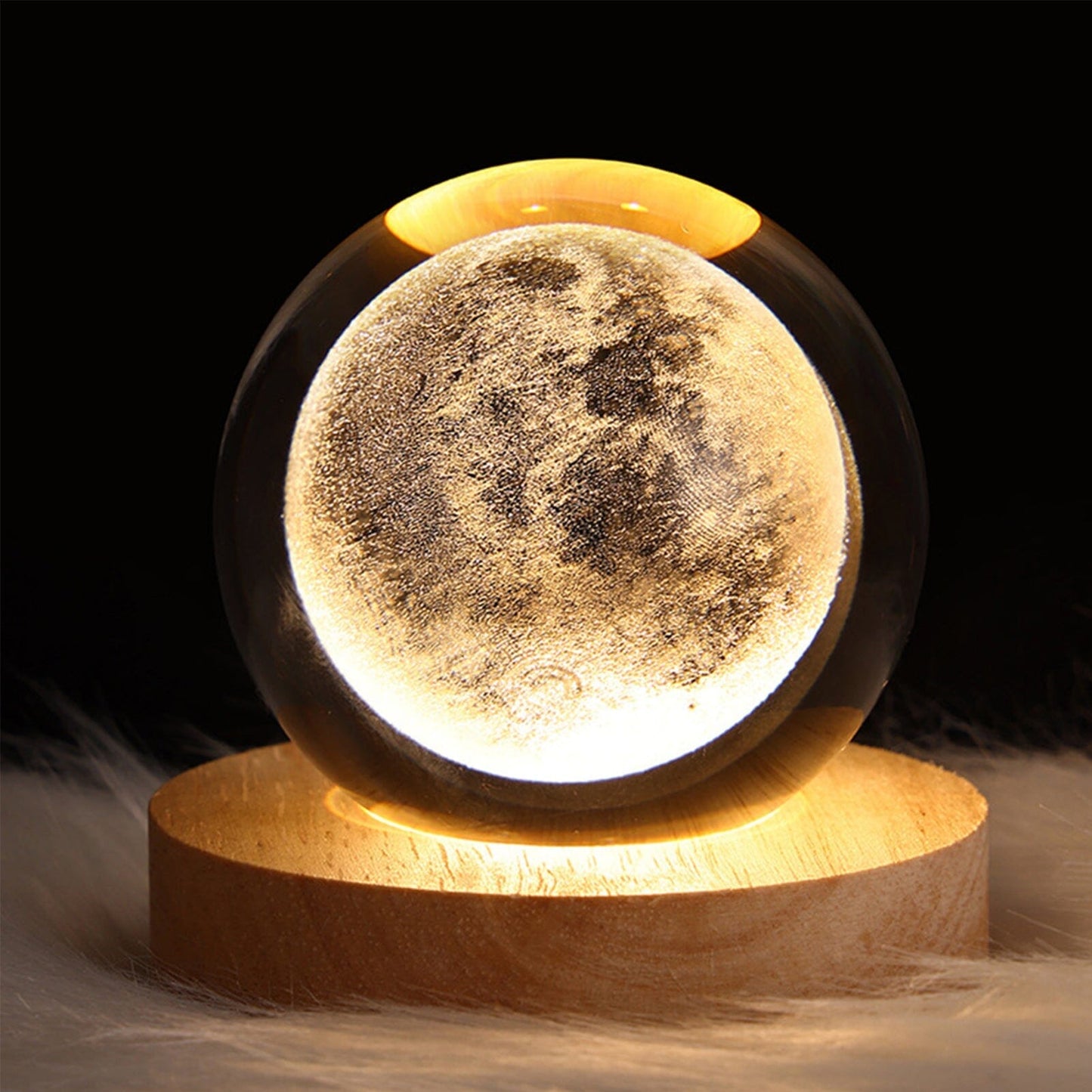 Luminária Bola de Cristal - Decorativa em Led Decorativo - 0007 Conceito Kids Lua 