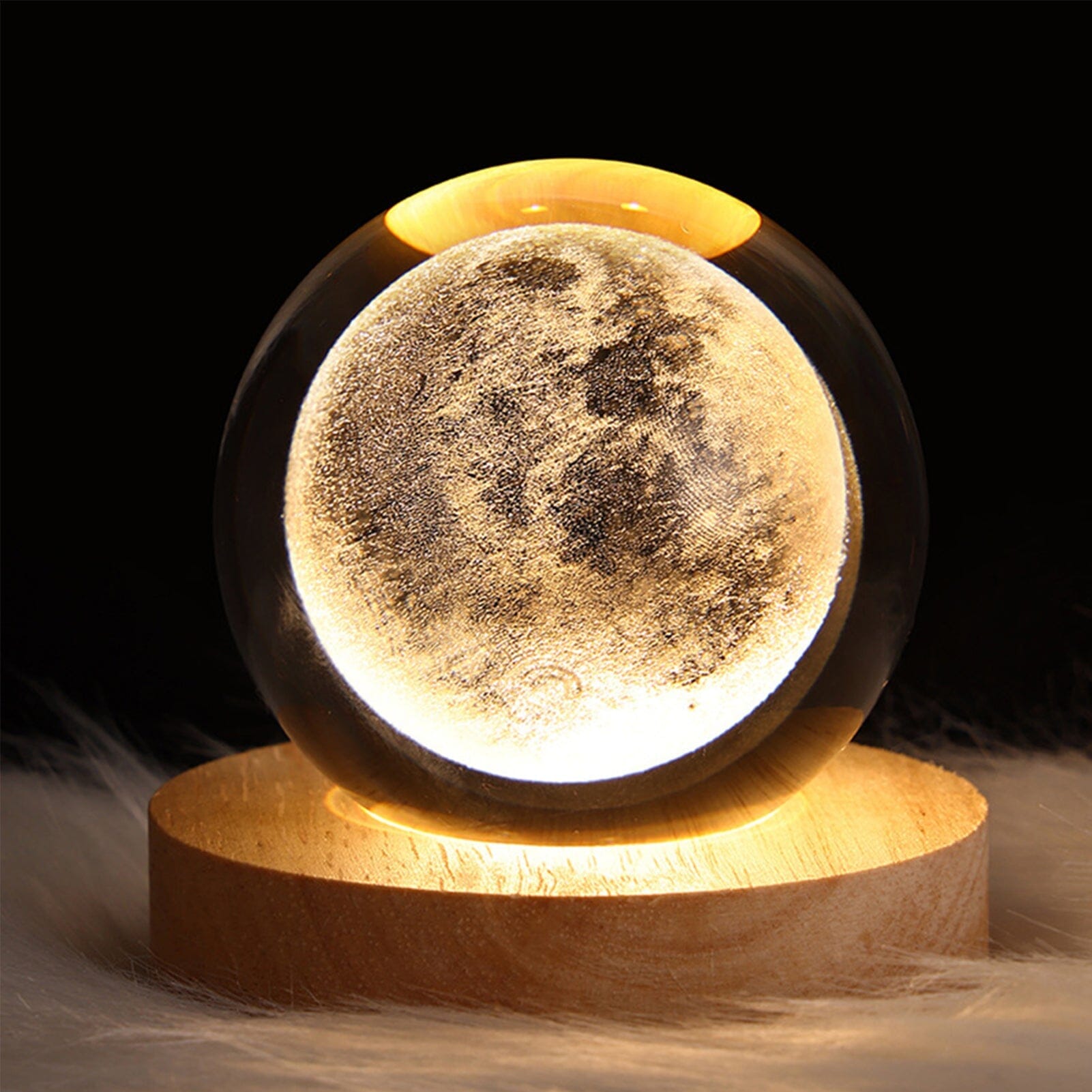 Luminária Bola de Cristal - Decorativa em Led Decorativo - 0007 Conceito Kids Lua 