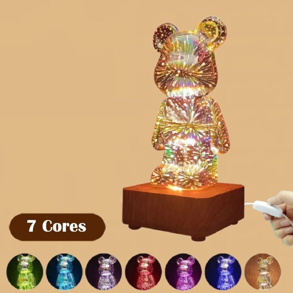 Luminária Decorativa Ursinho USB Conceito Kids 