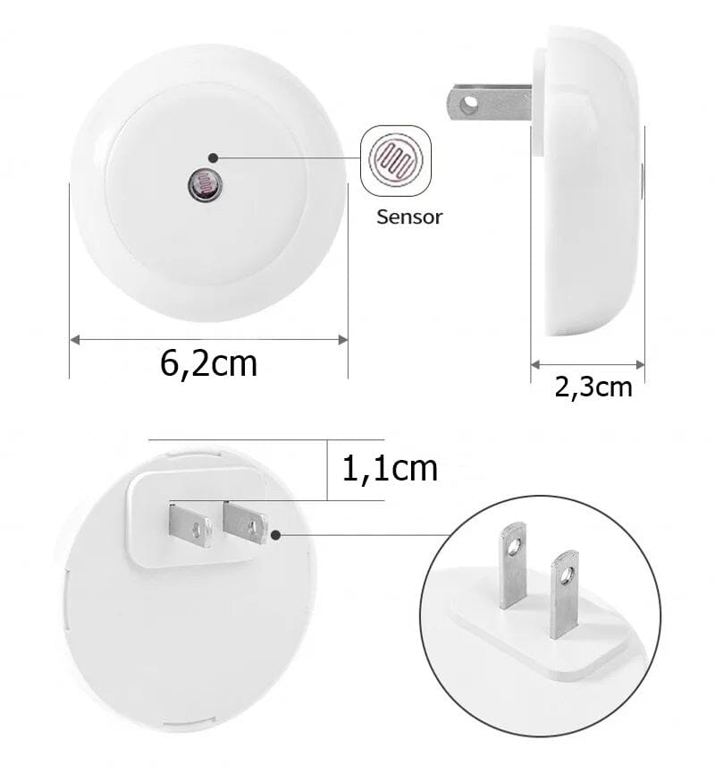 Luminária Sensorial Mini Esfera Led Sensorial - 0004 Conceito Kids 