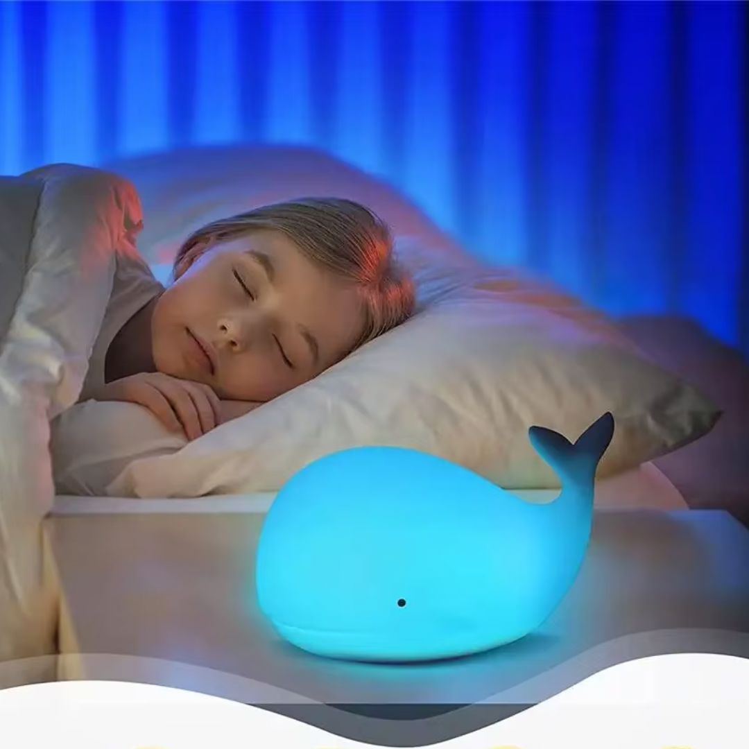 Luminária Touch em Silicone Baleia Silicone - 0001 Conceito Kids 