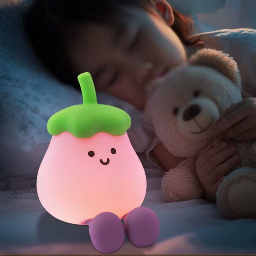 Luminária Touch em Silicone Berinjela Conceito Kids 
