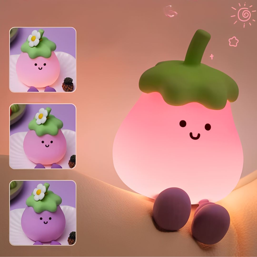 Luminária Touch em Silicone Berinjela Conceito Kids 
