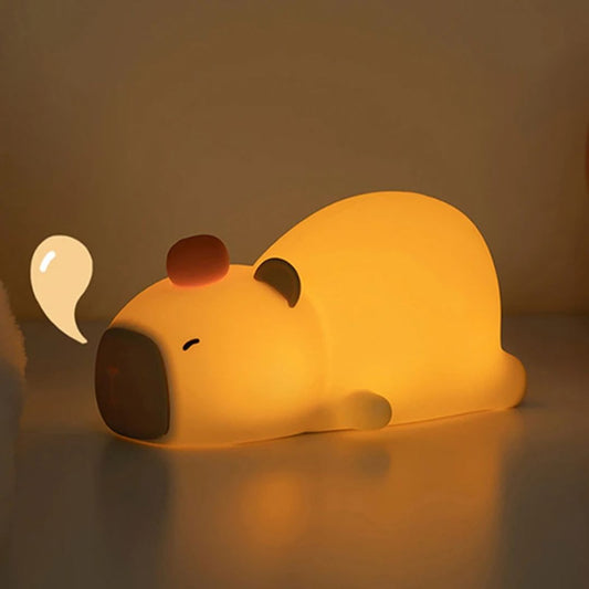Luminária Touch em Silicone Capivara Preguiçosa * Kids 