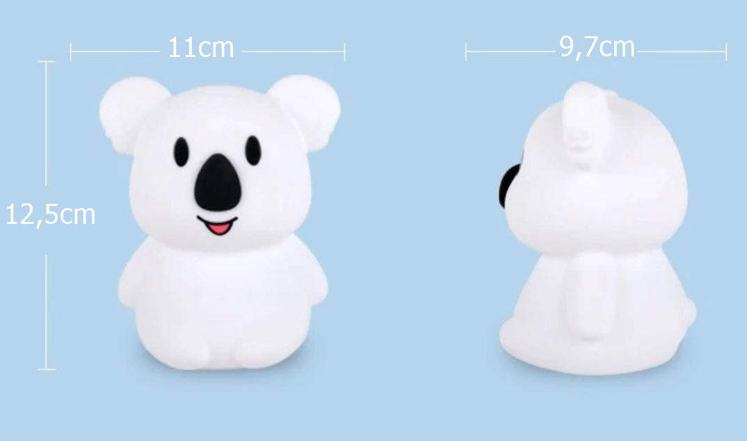 Luminária Touch em Silicone Coala com Controle Remoto Silicone - 0032 Conceito Kids 