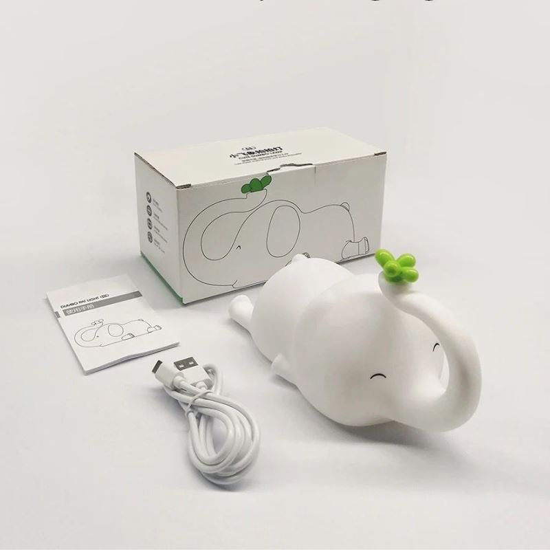 Luminária Touch em Silicone Elefante Silicone - 0009 Conceito Kids 