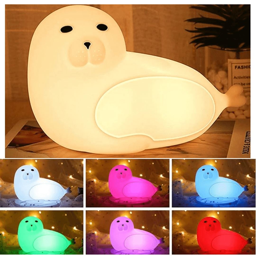 Luminária Touch em Silicone Foquinha Silicone - 0011 Conceito Kids 