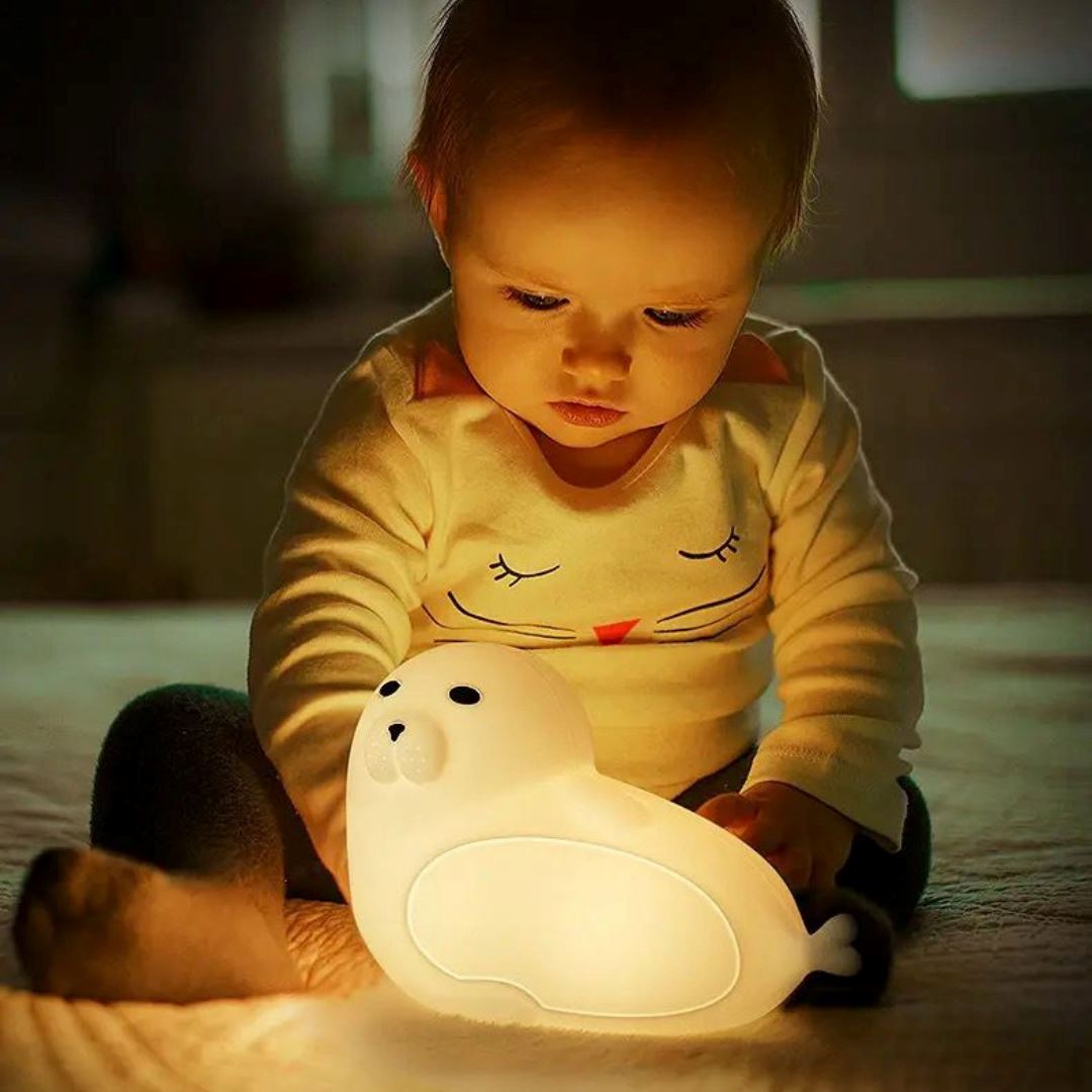Luminária Touch em Silicone Foquinha Silicone - 0011 Conceito Kids 