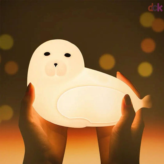 Luminária Touch em Silicone Foquinha Silicone - 0011 Conceito Kids 