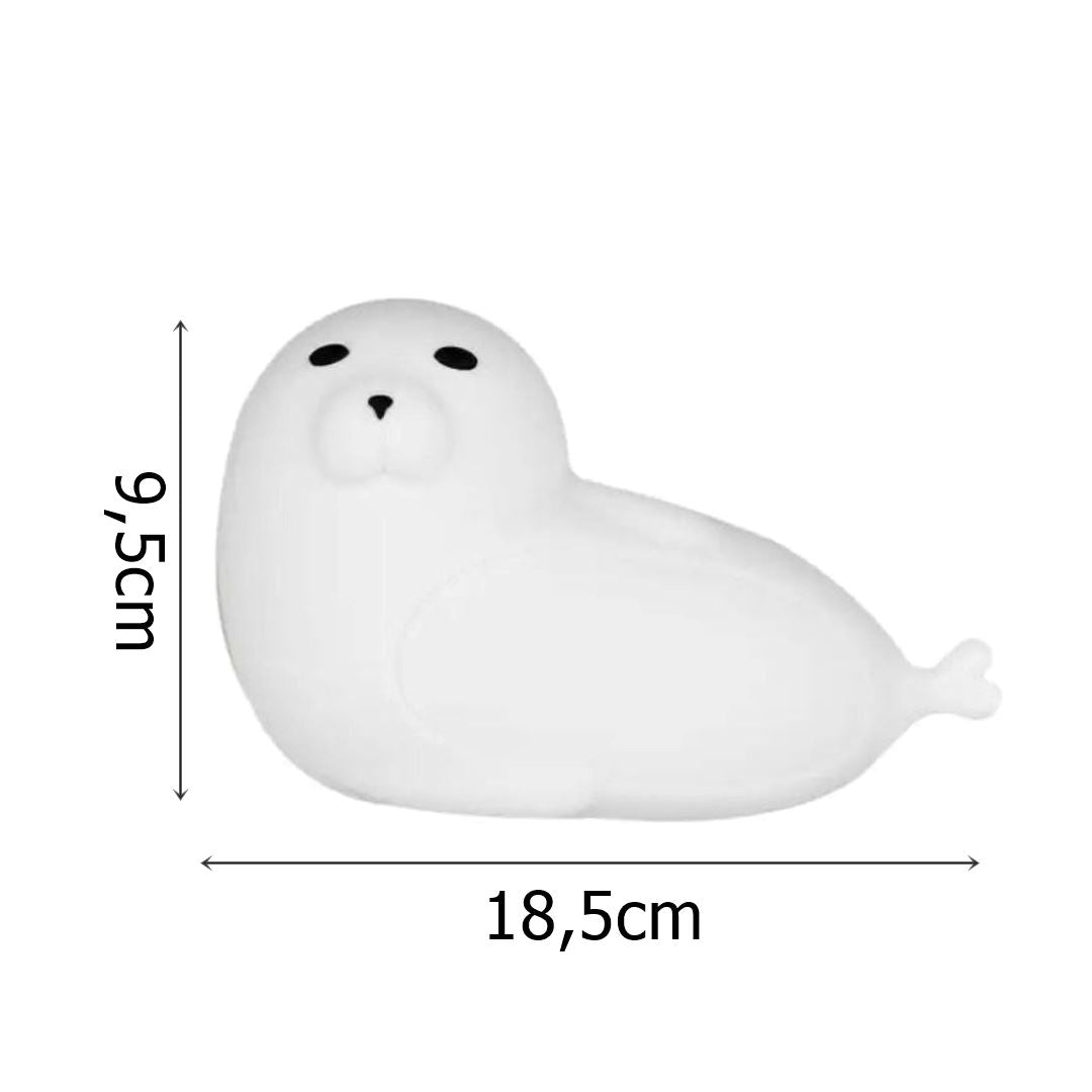 Luminária Touch em Silicone Foquinha Silicone - 0011 Conceito Kids 