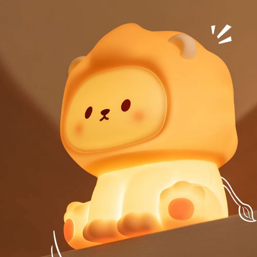 Luminária Touch em Silicone Leãozinho Conceito Kids 