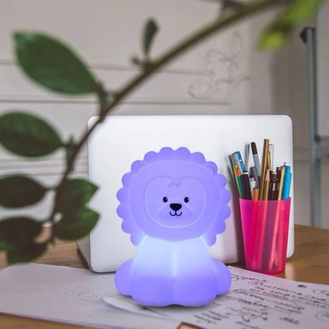 Luminária Touch em Silicone Leãozinho Conceito Kids 