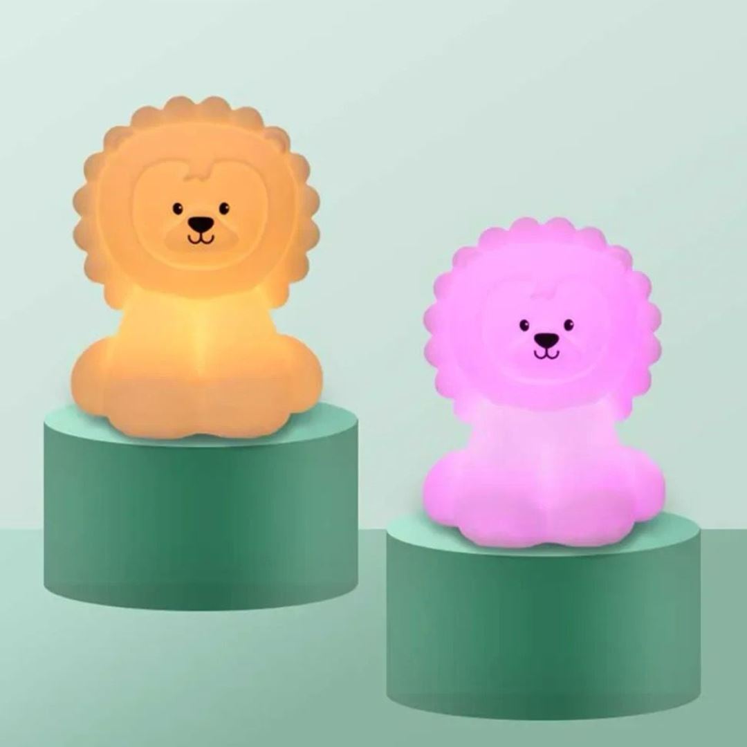 Luminária Touch em Silicone Leãozinho Conceito Kids 