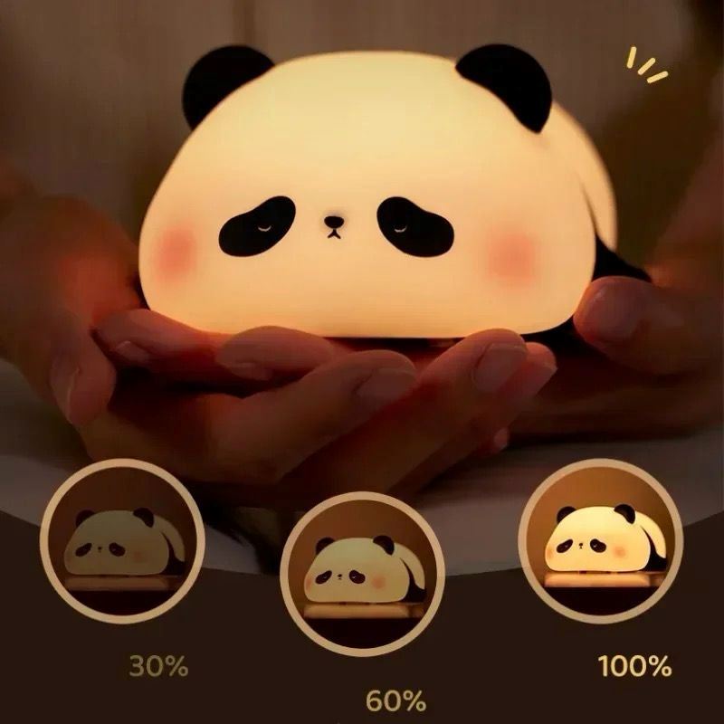Luminária Touch em Silicone Panda Preguiçoso Silicone - 0016 Conceito Kids 