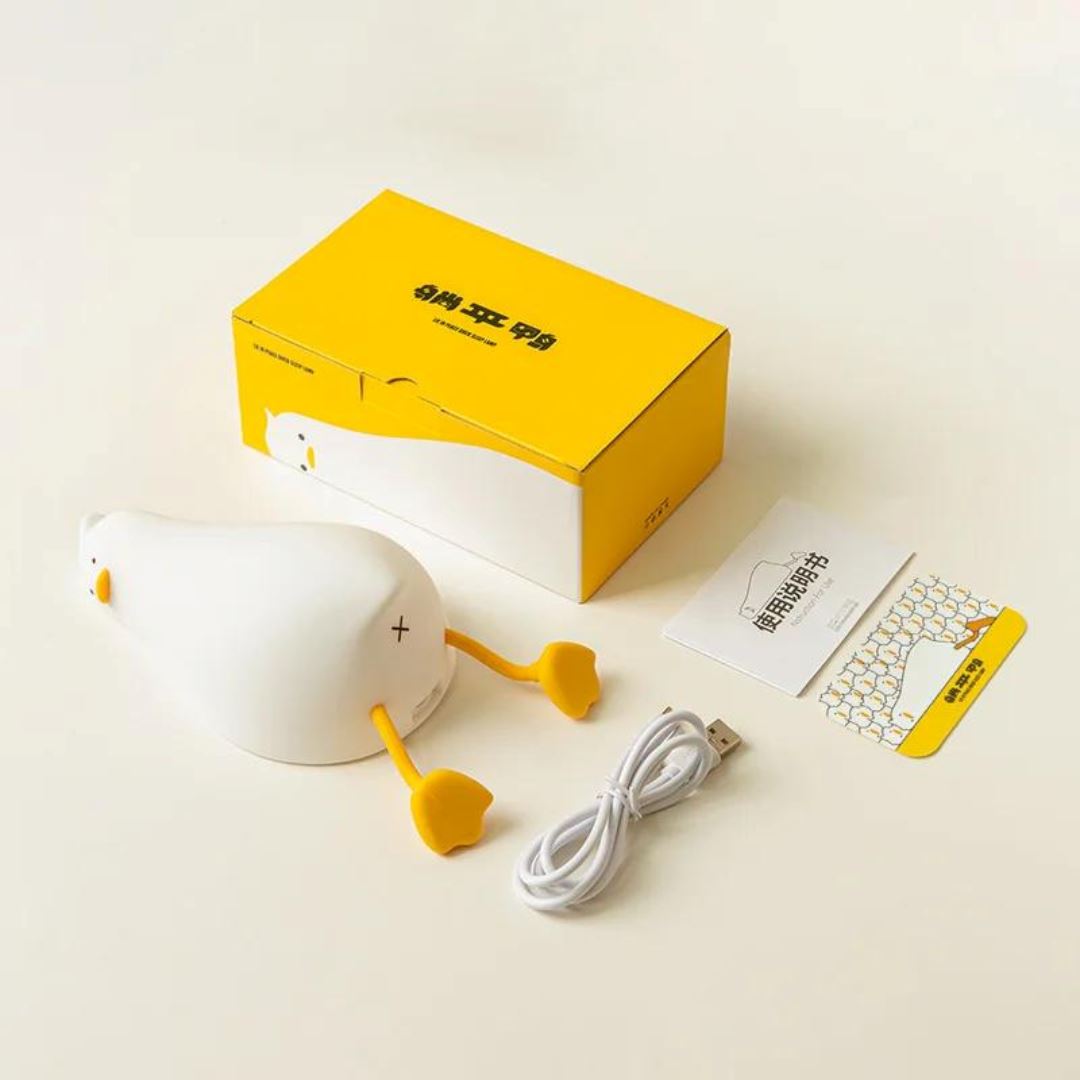 Luminária Touch em Silicone Patinho Preguiçoso Silicone - 0029 Conceito Kids 
