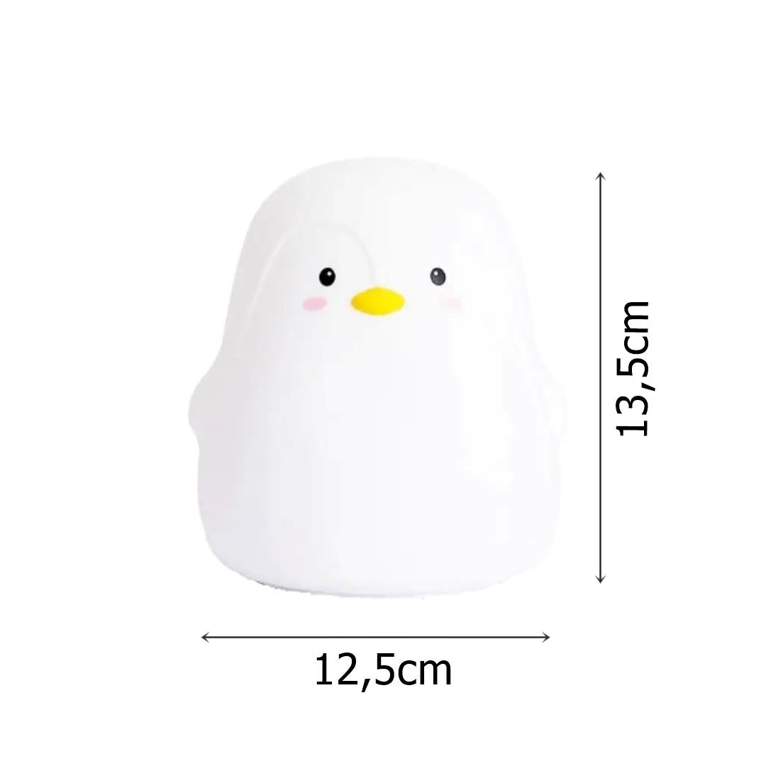 Luminária Touch em Silicone Pinguim Silicone - 0018 Conceito Kids 