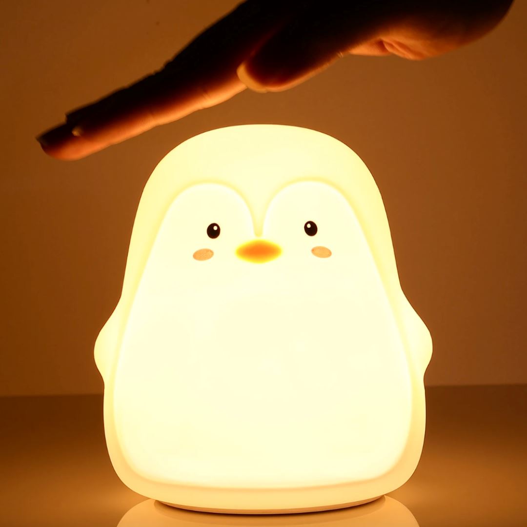 Luminária Touch em Silicone Pinguim Silicone - 0018 Conceito Kids 