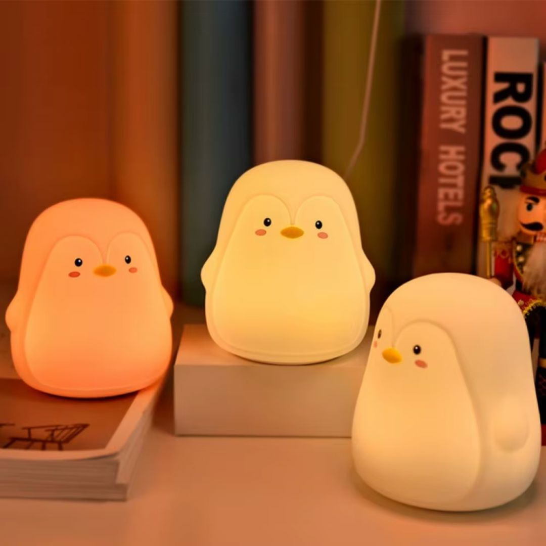 Luminária Touch em Silicone Pinguim Silicone - 0018 Conceito Kids 