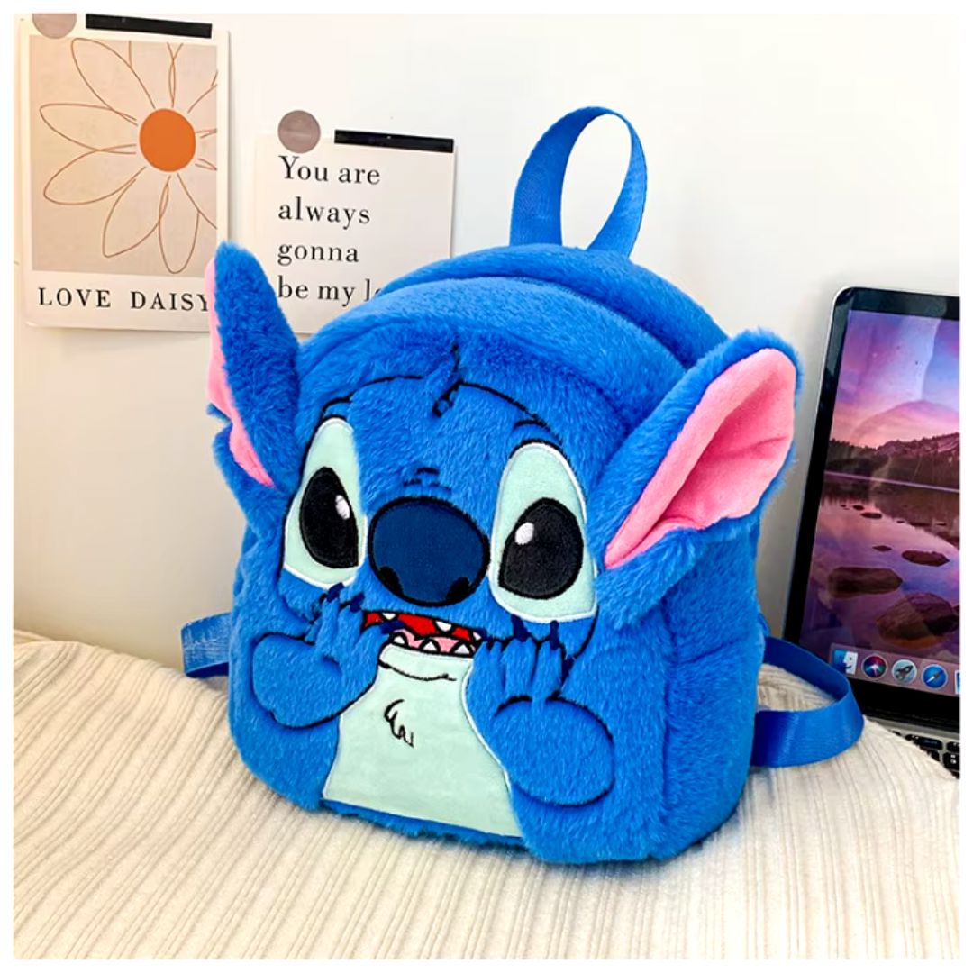 Mochila Bag em Pelúcia Stitch Kids 