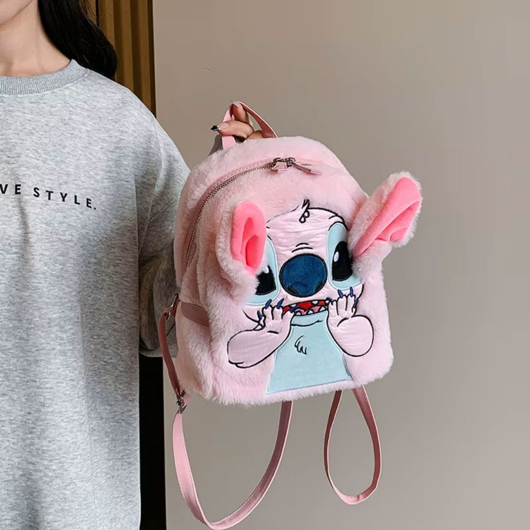 Mochila Bag em Pelúcia Stitch Kids 