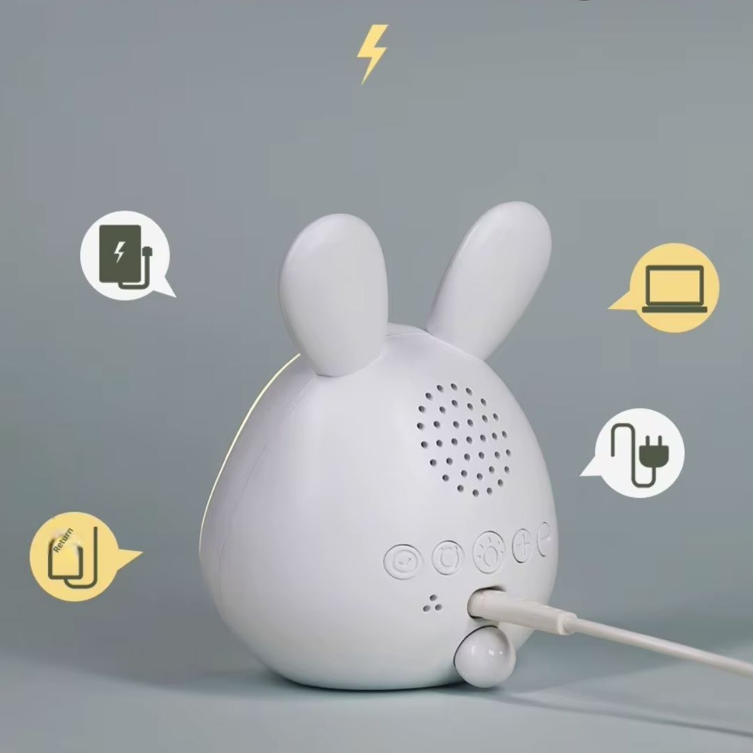 Relógio e Despertador Coelhinho com luz de LED Org Conceito Kids 