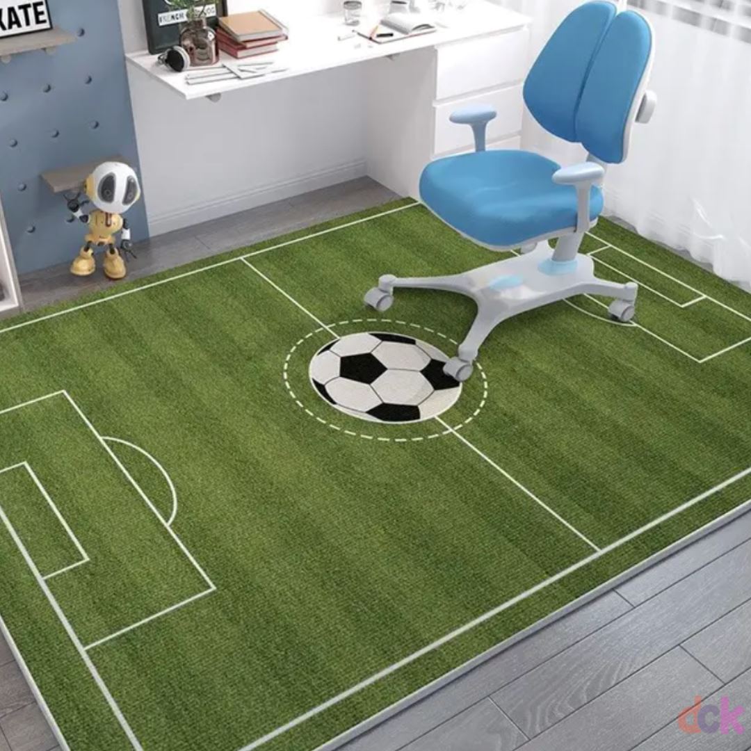 Tapete Decorativo Campo de Futebol Tapete - 0002 Conceito Kids 80x120cm 