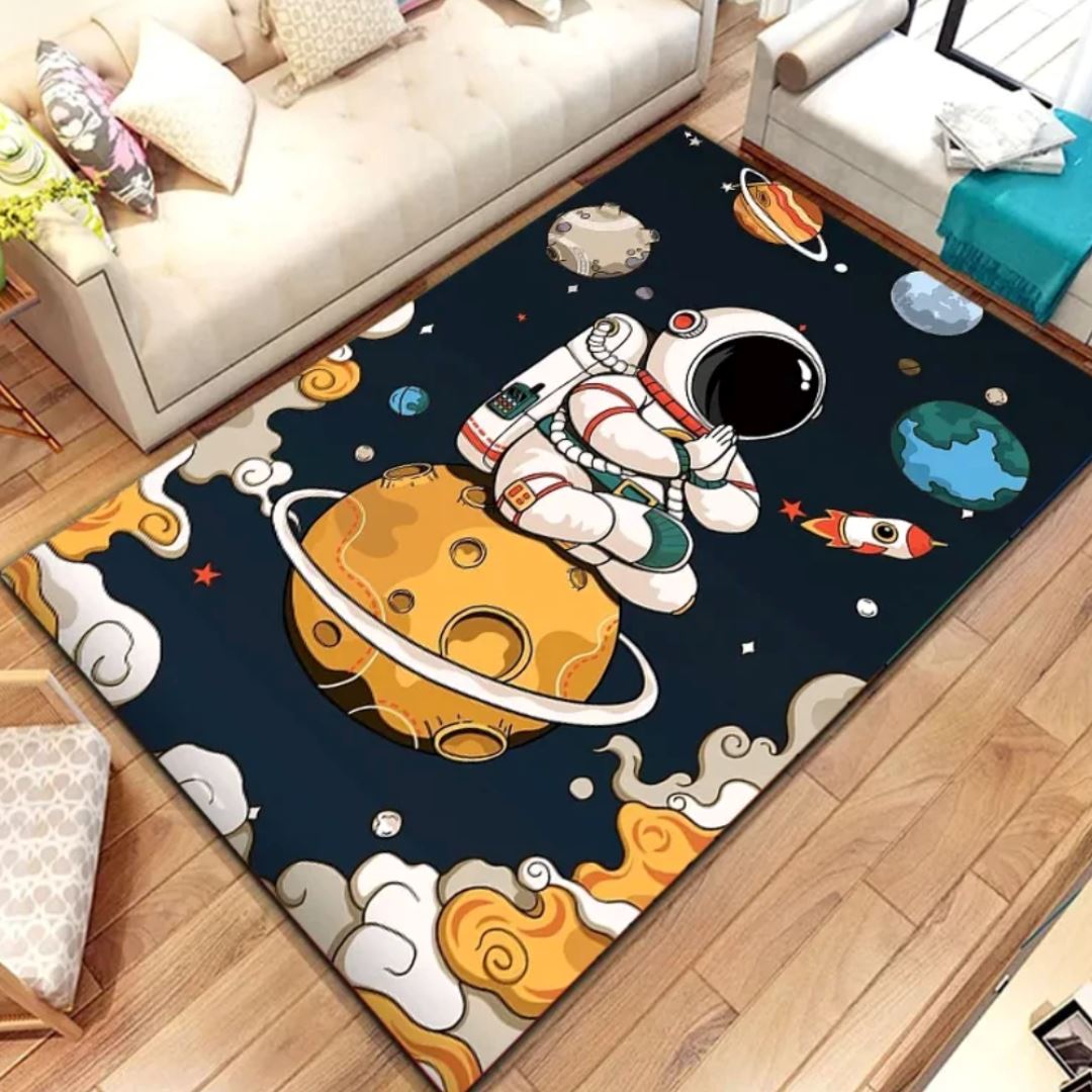 Tapete Decorativo Infantil Astronauta Tapete - 0005 Conceito Kids 1 80x120cm 