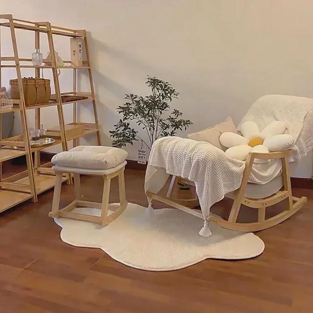 Tapete Redondo Decorativo Infantil Nuvem Felpudo para Quarto Tapete - 0023 Conceito Kids 
