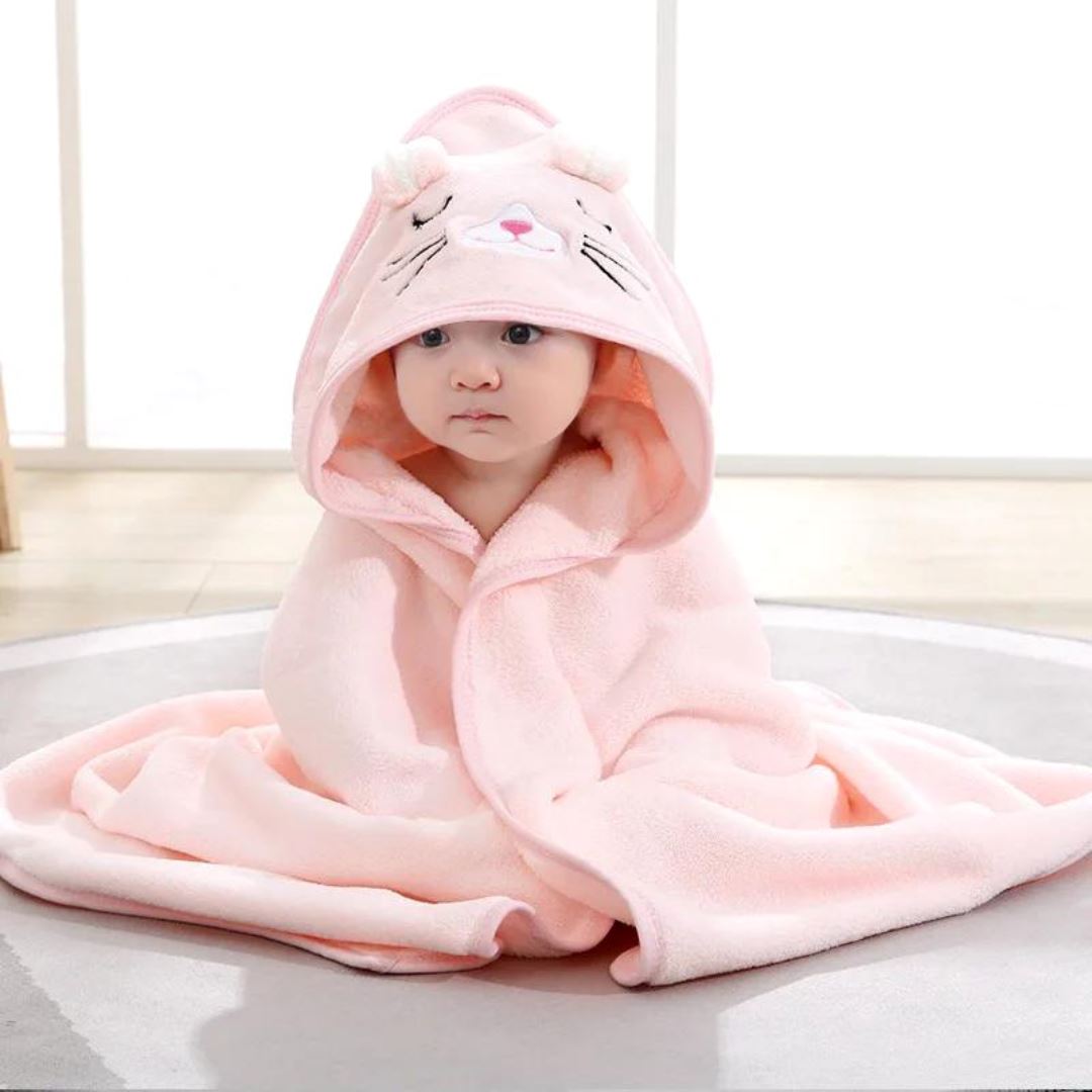 Toalha de Banho Bichinhos - Alta Absorção Banho - 0008 Conceito Kids Gato 