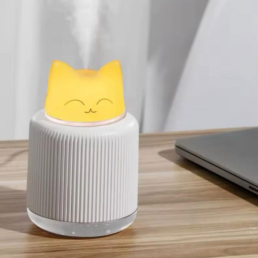 Umidificador Gatinho USB Conceito Kids Branco 
